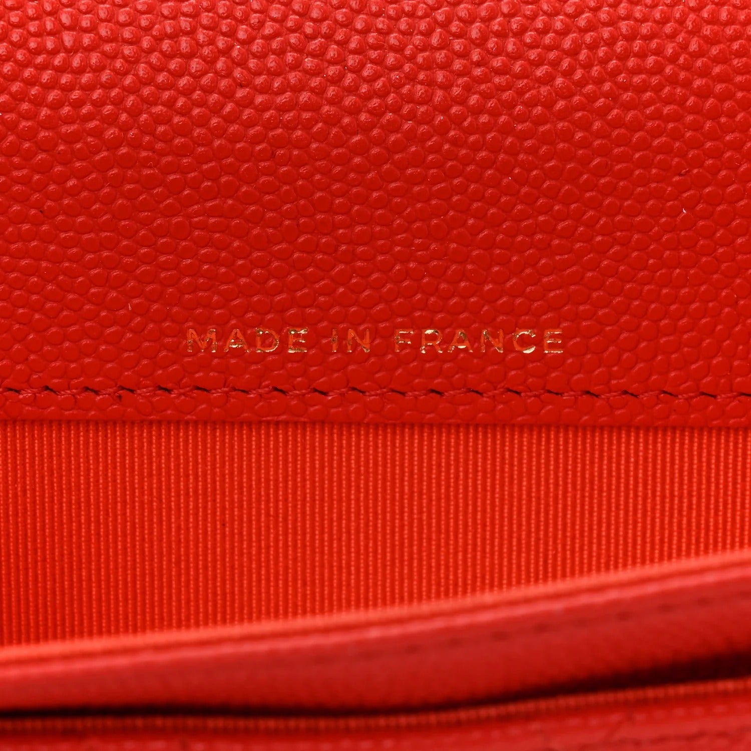 Caviar Quilted Flap Card Holder Wallet Red