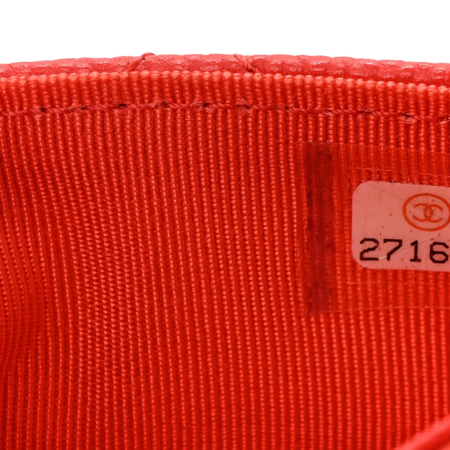 Caviar Quilted Flap Card Holder Wallet Red