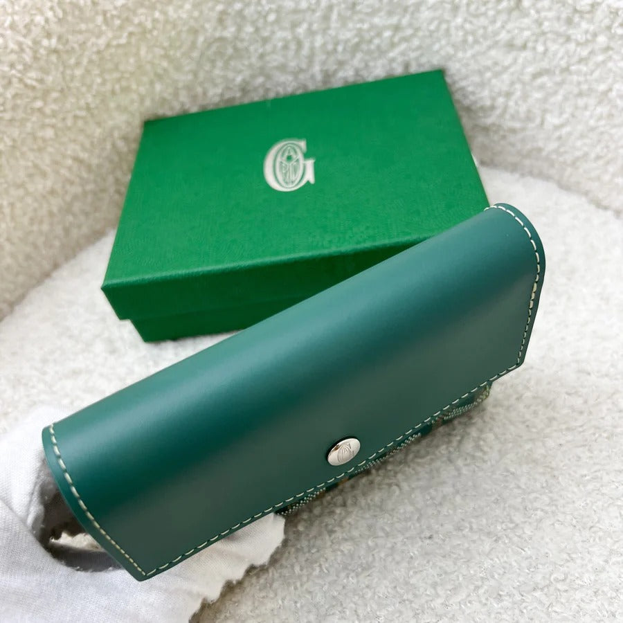 Goyard Saint-Gabriel Compact Wallet in Green Goyardine Canvas and Leather