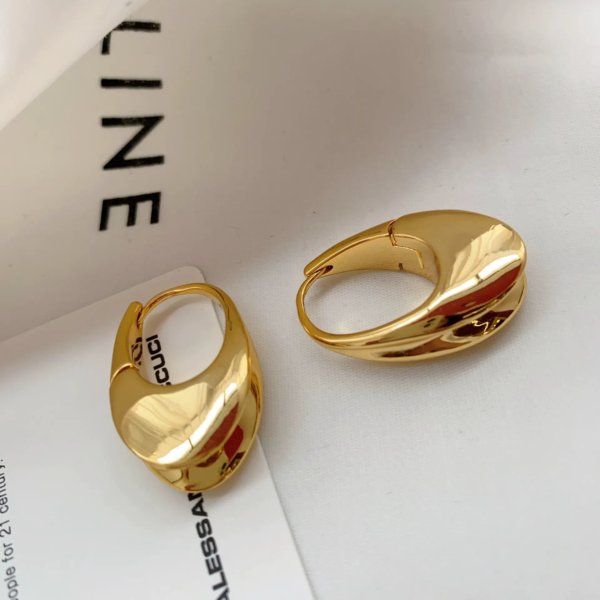 Golden Aura Hoop Earrings