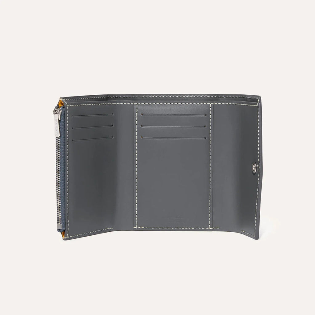 Luxury Grey Compact Card Holder Wallet