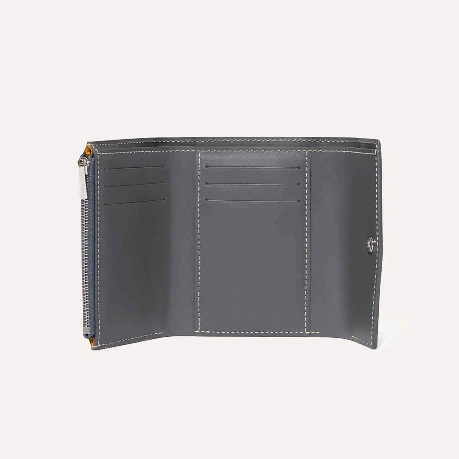 Luxury Grey Compact Card Holder Wallet