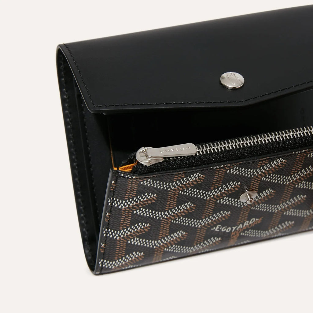 Elegant Black Patterned Women’s Wallet