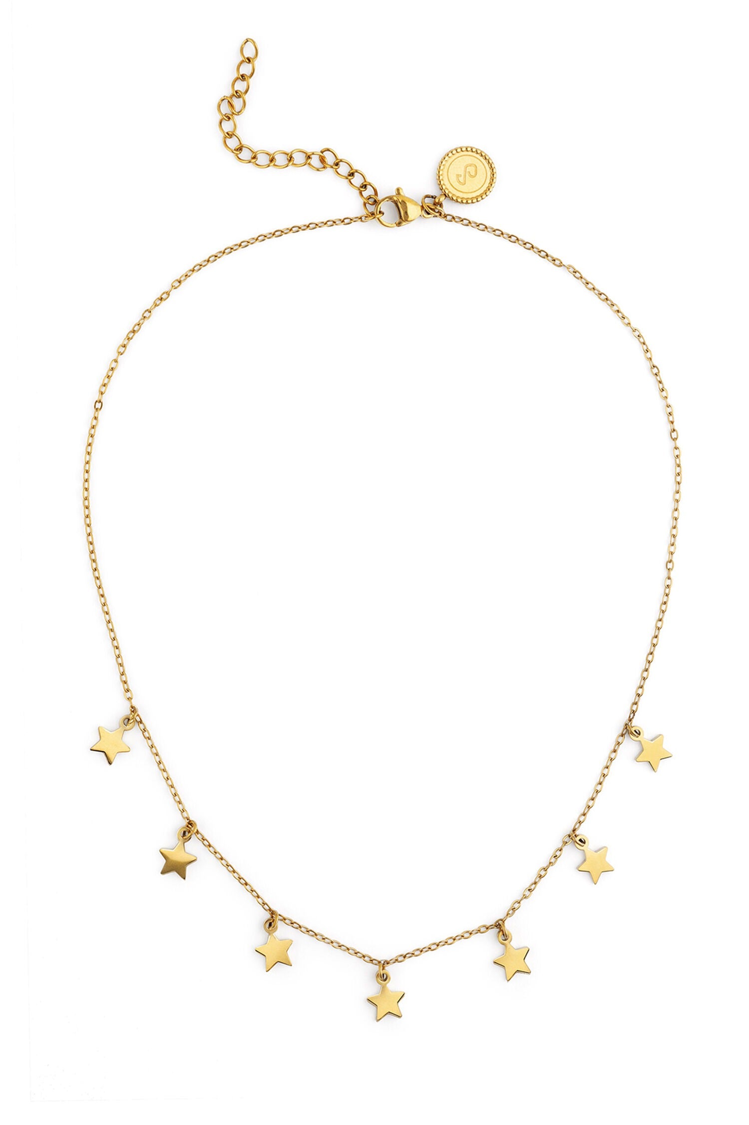 Star Charm Necklace – Elegant Gold Tone Stainless Steel
