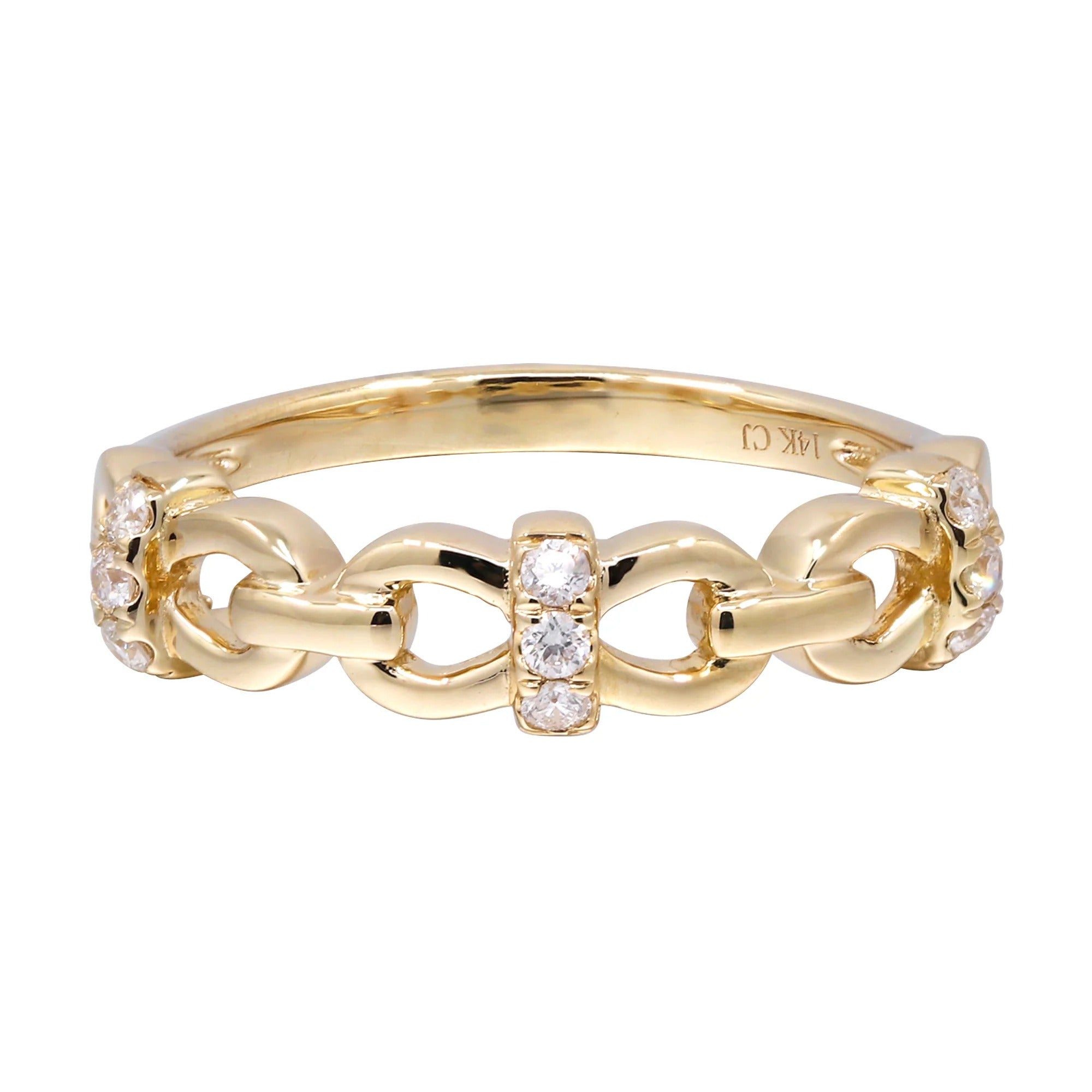 Elegant Gold Chain Ring