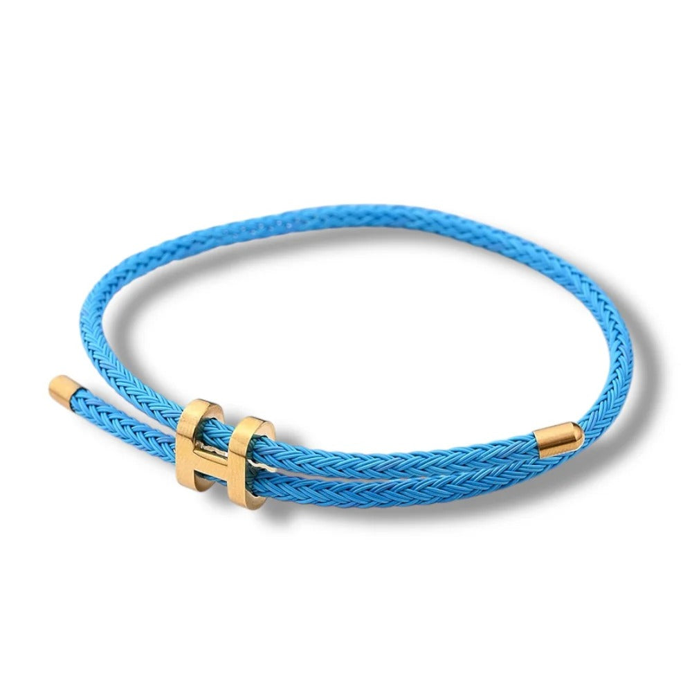 Luxury Rope Bracelet – Adjustable Stainless Steel (Multiple Colors)