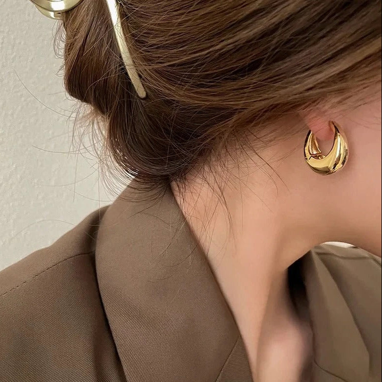 Golden Aura Hoop Earrings