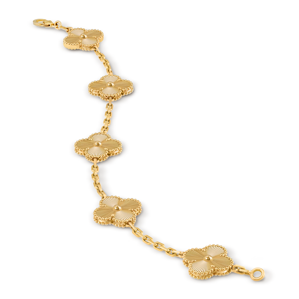 Golden Clover Chain Bracelet